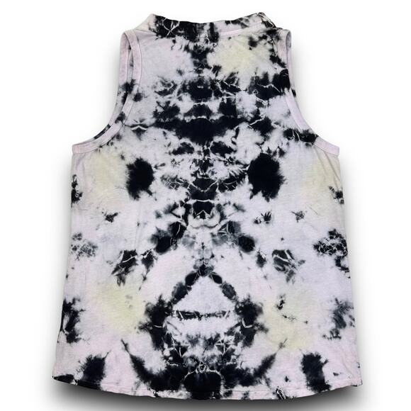 NEW Electric & Rose Cotton Tie Dye Vneck Tank Top Black Lavender Size Small - Picture 2 of 4